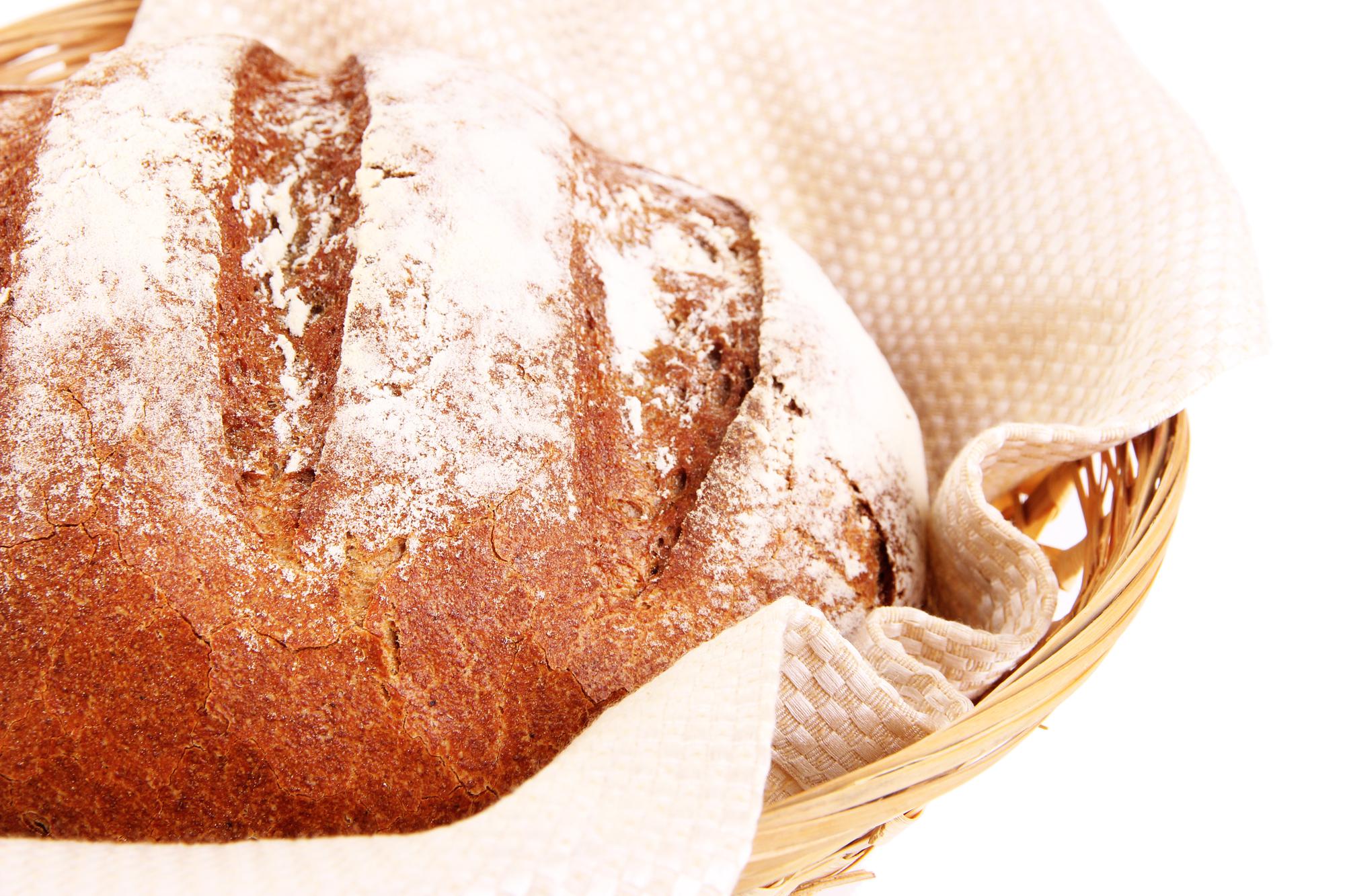 Close-up artisan bread crust
